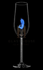 The Dolphin Champagne Flute™ Embellished w Swarovski Crystals in the Stem