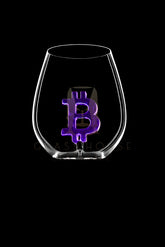 The Purple Bitcoin Stemless Wine Glass™