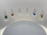 The Shark Wine Glass™ Ocean Collection - Octopus, Sea Horse, Starfish, Sea Turtle, Shark & Whale