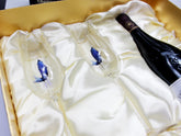 Two Dolphin Champagne Flutes™ Embellished w Swarovski™ Crystals in the Stem in a Beautiful Gift Box