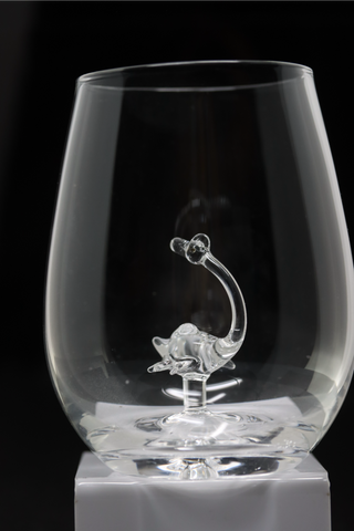 The Clear Loch Ness Monster Stemless Wine Glass™ - Featured On Delish.com, HouseBeautiful.com