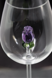 The Rose Wine Glass™ Crystal - Now in 5 Different Colors - Pink, Clear, Blue, Purple and Amber