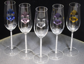 The Diamond Champagne Flute™ Embellished with Swarovski™ crystals in the Stem in 5 Different Colors