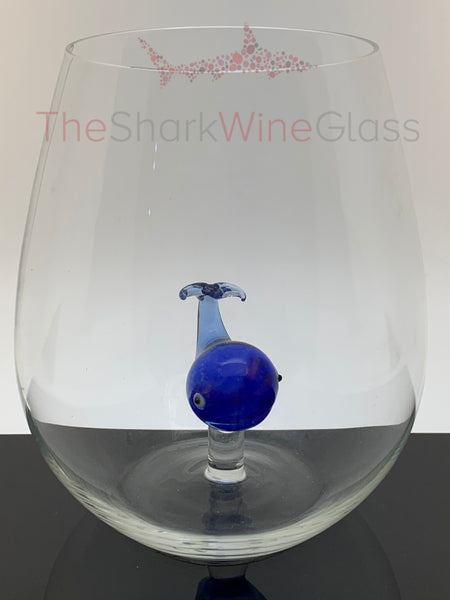 Whale Tail Stemless Wine Glass