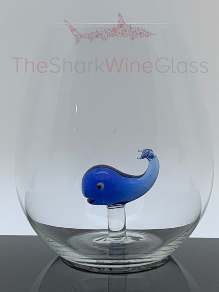 Whale stemless wine glasses (pair)