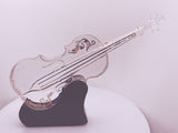 The Glass Violin Decanter™ with Mahogany Stand - 1000 ML Glass Decanter Crystal