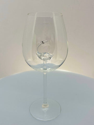 The Clear Loch Ness Monster Wine Glass™ Crystal - Featured On Delish.com/HouseBeautiful.com