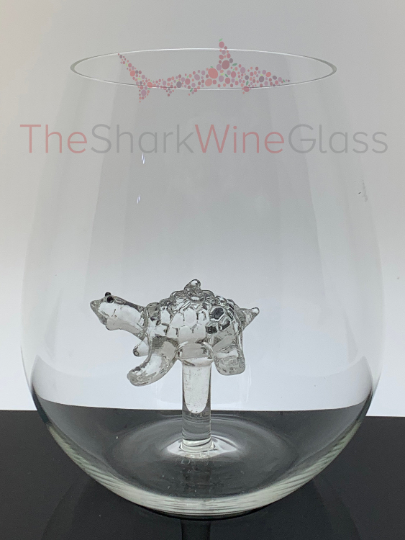 Excentricities :: Great White Shark Stemless Wine Glass