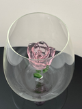 The Pink Blooming Rose Stemless Wine Glass™ Crystal - Featured On Delish.com, HouseBeautiful.com & People.com