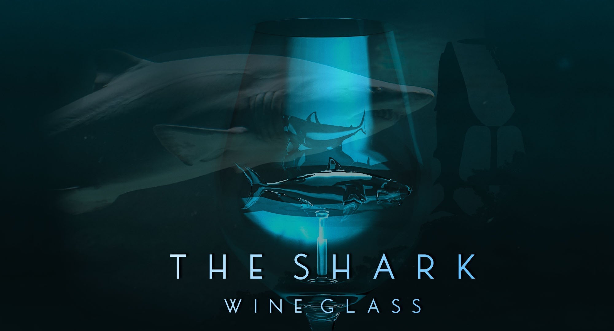 The Blue Shark Wine Glass™ - Featured On Delish.com, Housebeautiful.com & People.com