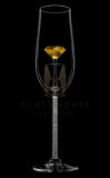 The Diamond Champagne Flute™ Embellished with Swarovski™ crystals in the Stem in 5 Different Colors