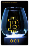 Hand Painted Bitcoin Glasses First Edition Stemless Wine Glass - Numbered 1-12