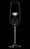 The Diamond Champagne Flute™ Embellished with Swarovski™ crystals in the Stem in 5 Different Colors
