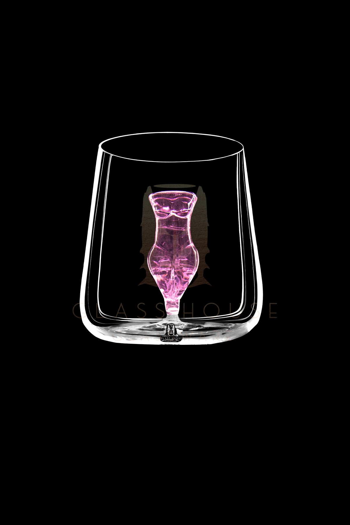The Pink Boudoir Rocks Glass™