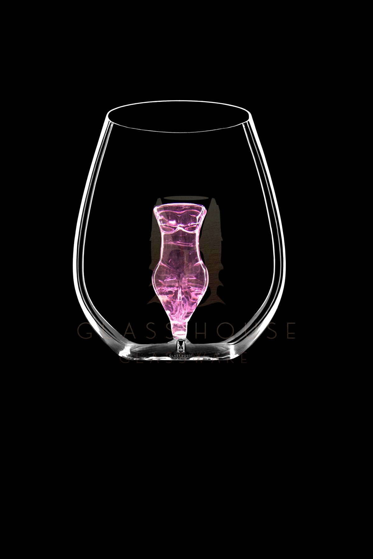 The Pink Boudoir Stemless Wine Glass™