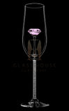 The Diamond Champagne Flute™ Embellished with Swarovski™ crystals in the Stem in 5 Different Colors