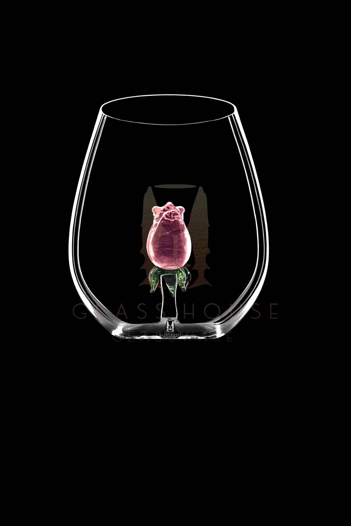 The Rose Stemless Wine Glass™ in 5 Different Colors