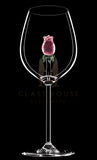 The Rose Wine Glass™ - Now in 5 Different Colors - Pink, Clear, Sapphire, Violet and Amber