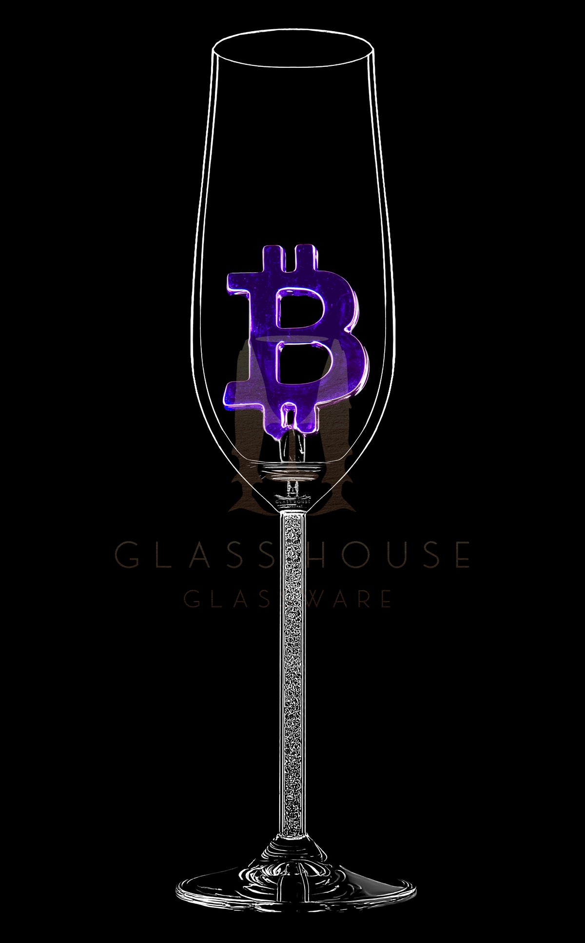 The Purple Bitcoin Champagne Flute™