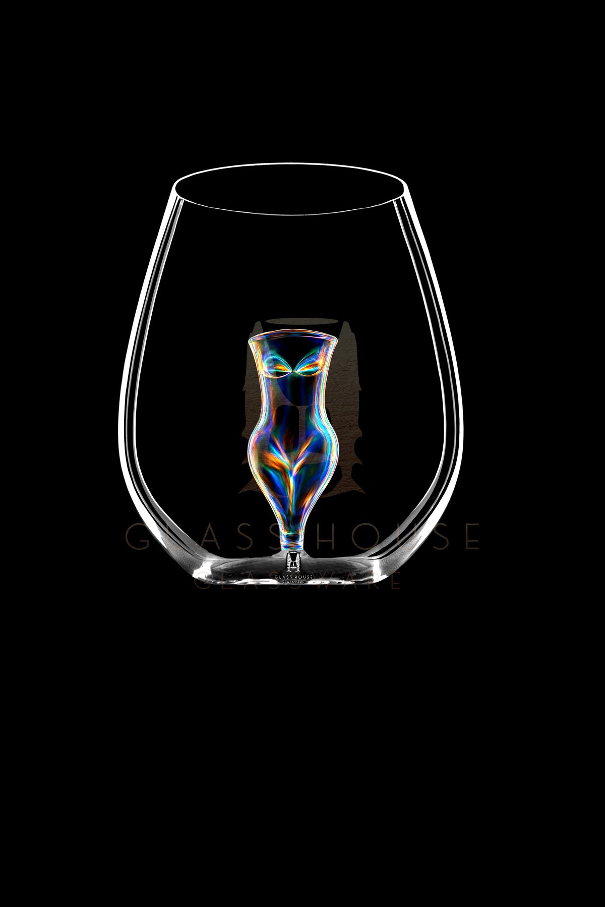 The Rainbow Boudoir Stemless Wine Glass™