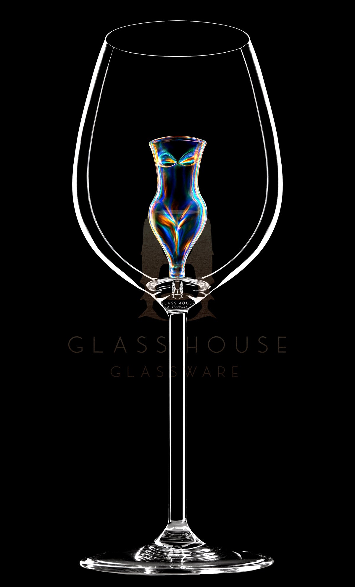 The Rainbow Boudoir Wine Glass™