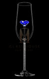 The Diamond Champagne Flute™ Embellished with Swarovski™ crystals in the Stem in 5 Different Colors