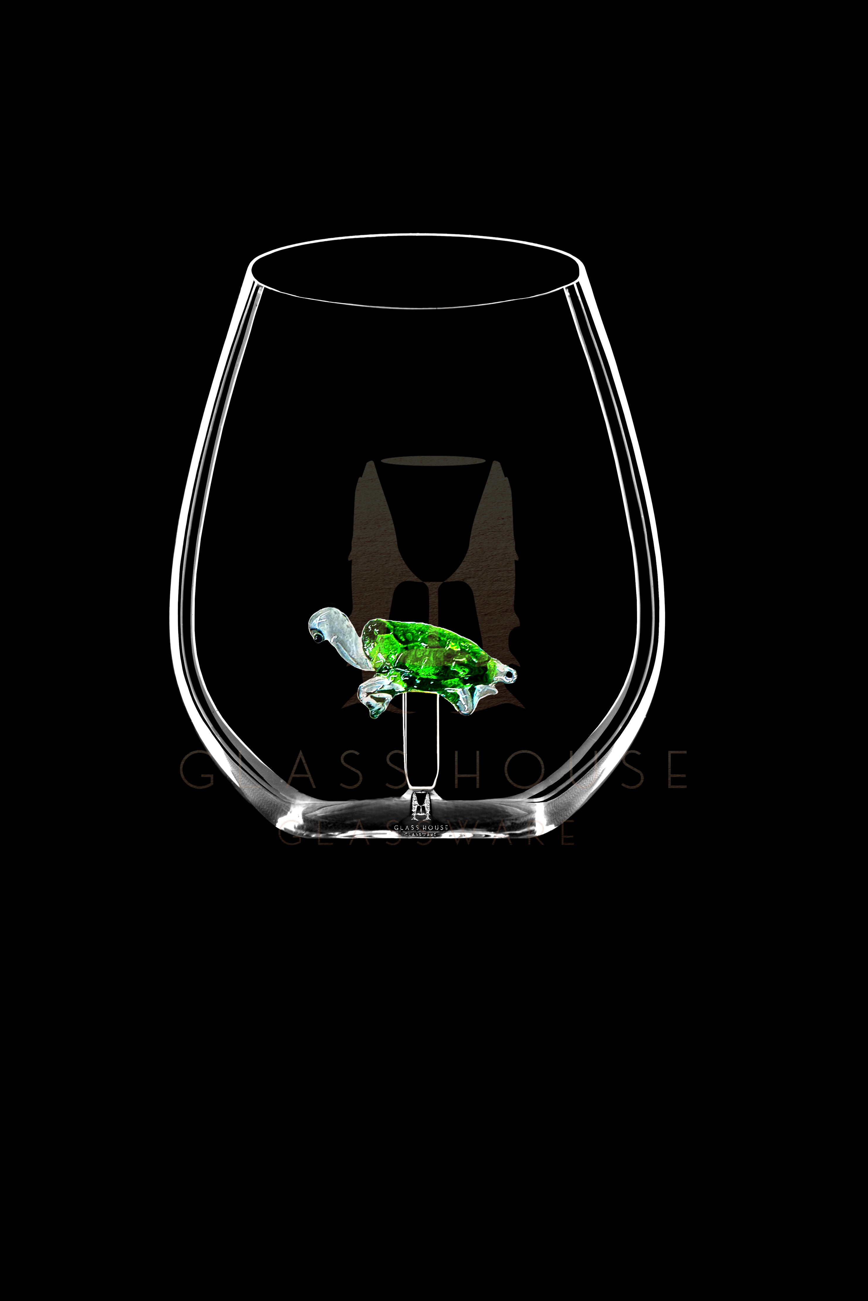 The Shark Stemless Wine Glass™ Ocean Collection - Octopus, Sea Horse, Starfish, Turtle, Shark, Whale