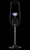 The Diamond Champagne Flute™ Embellished with Swarovski™ crystals in the Stem in 5 Different Colors