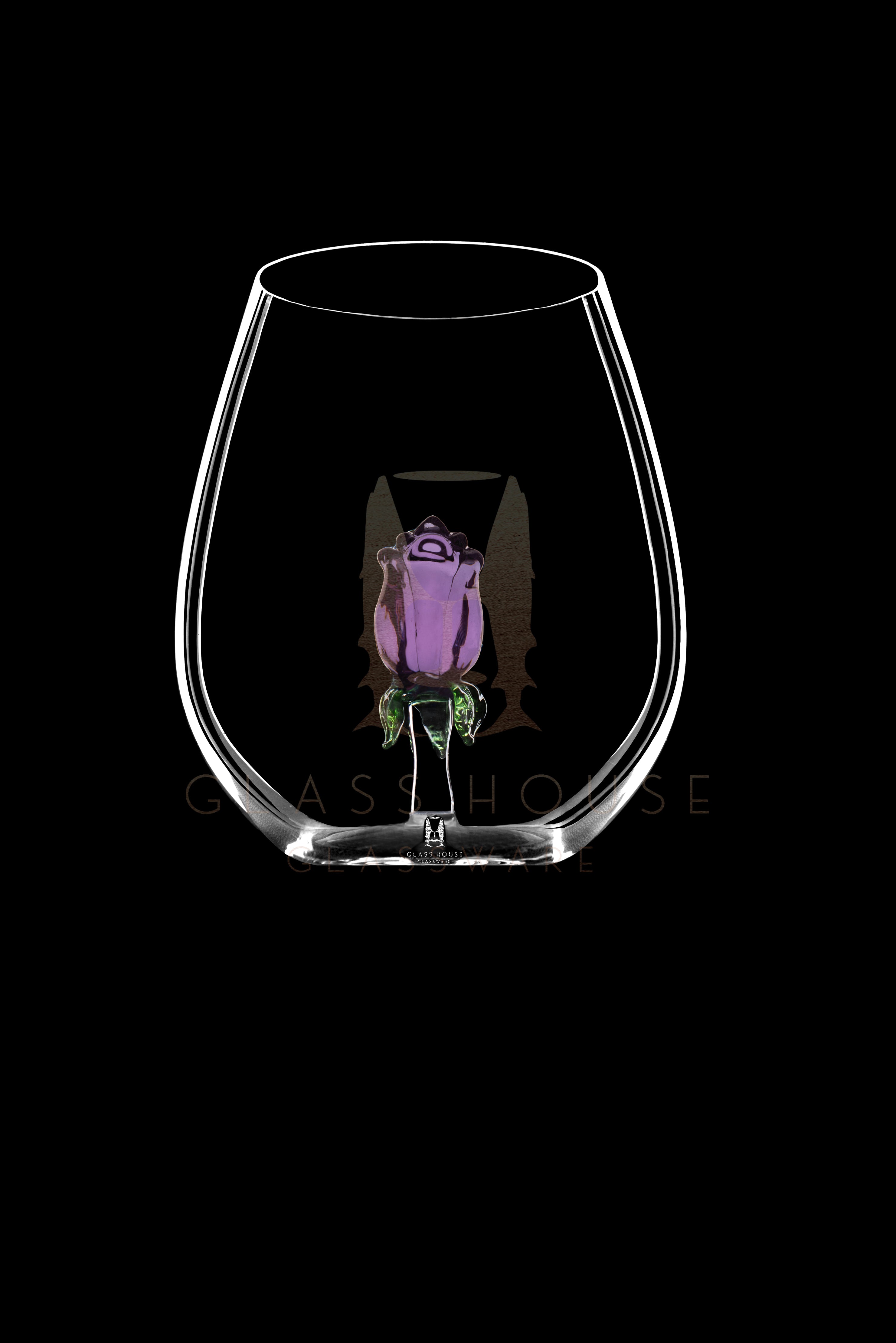 The Rose Stemless Wine Glass™ in 5 Different Colors