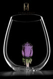 The Rose Stemless Wine Glass™ Crystal - Now in 5 Different Colors - Pink, Clear, Blue, Purple and Amber