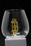 Hand Painted Bitcoin Glasses First Edition Stemless Wine Glass - Numbered 1-12