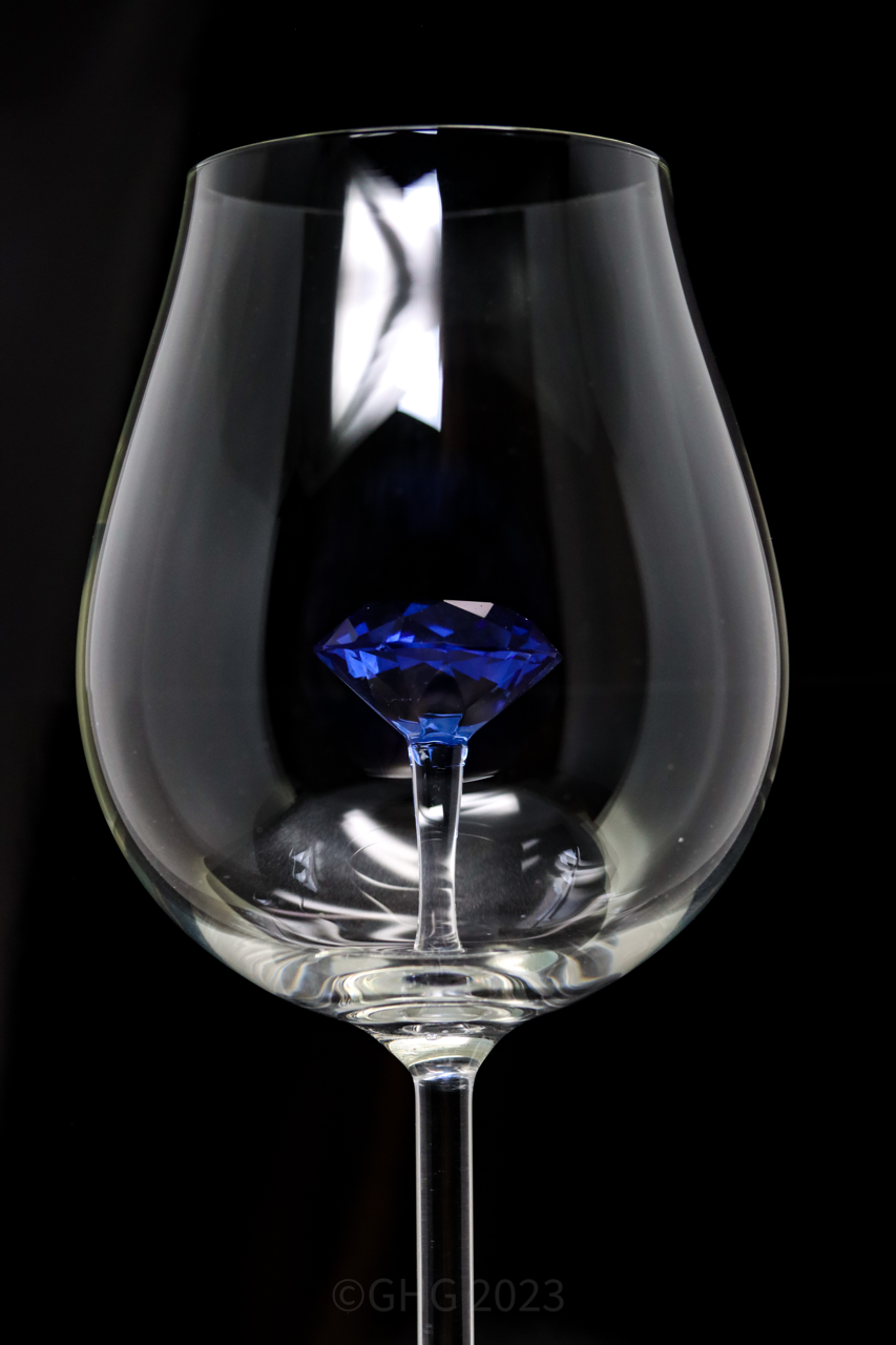 The Diamond Wine Glass™ Crystal - Now in 5 Different Colors - Clear, Pink, Blue, Purple and Amber