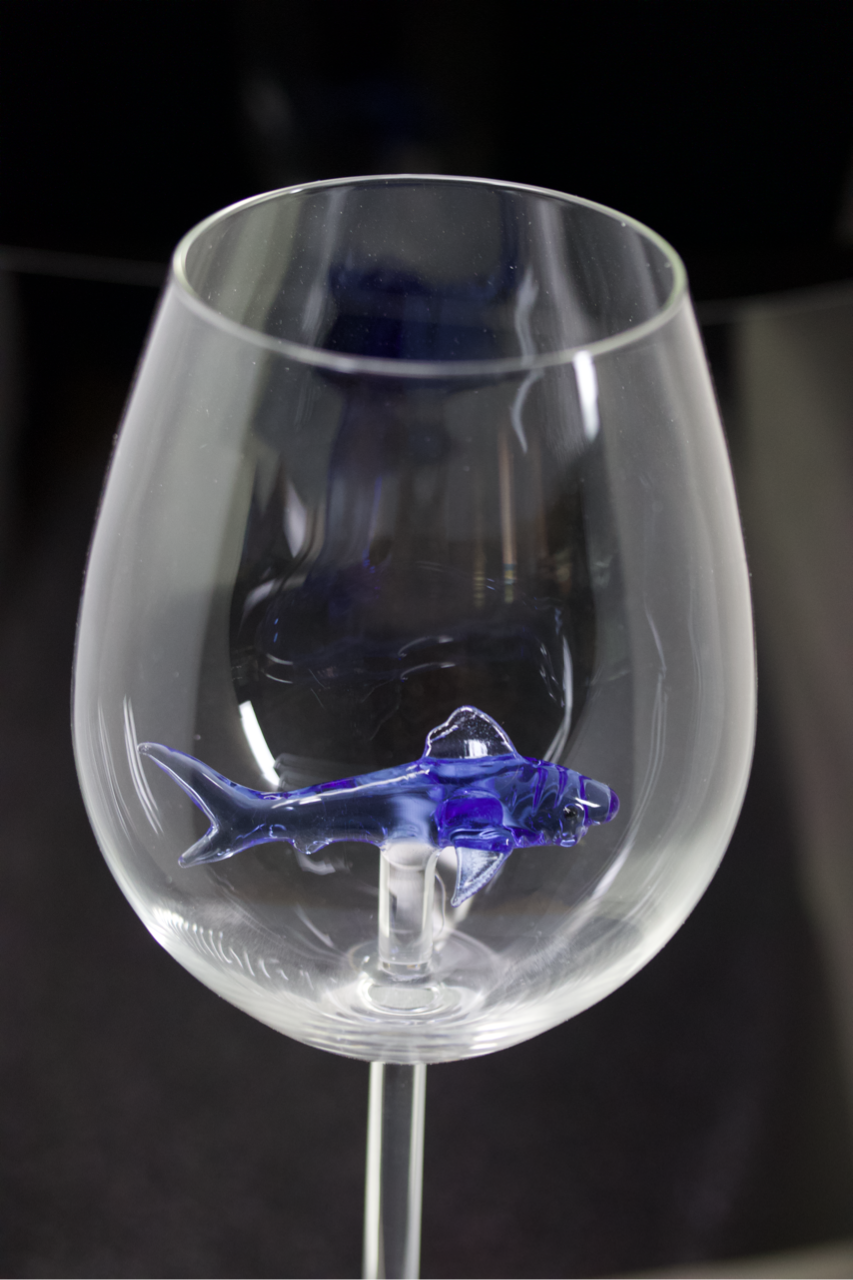 The Blue Shark Wine Glass™ - Featured On Delish.com, Housebeautiful.com & People.com