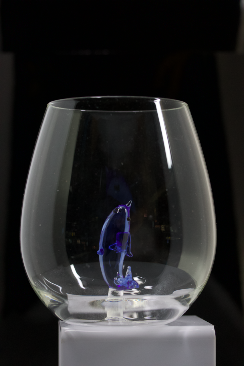 The Dolphin Stemless Wine Glass™ Crystal - Featured On Delish.com, HouseBeautiful.com & People.com