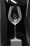 The Stemmed Rose Wine Glass™ Crystal - Now in 5 Different Colors - Pink, Clear, Blue, Purple and Amber