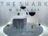 Limited Edition - Swarovski™ Shark Ornament with Two Shark Wine Glasses™ in a Beautiful LED Gift Box