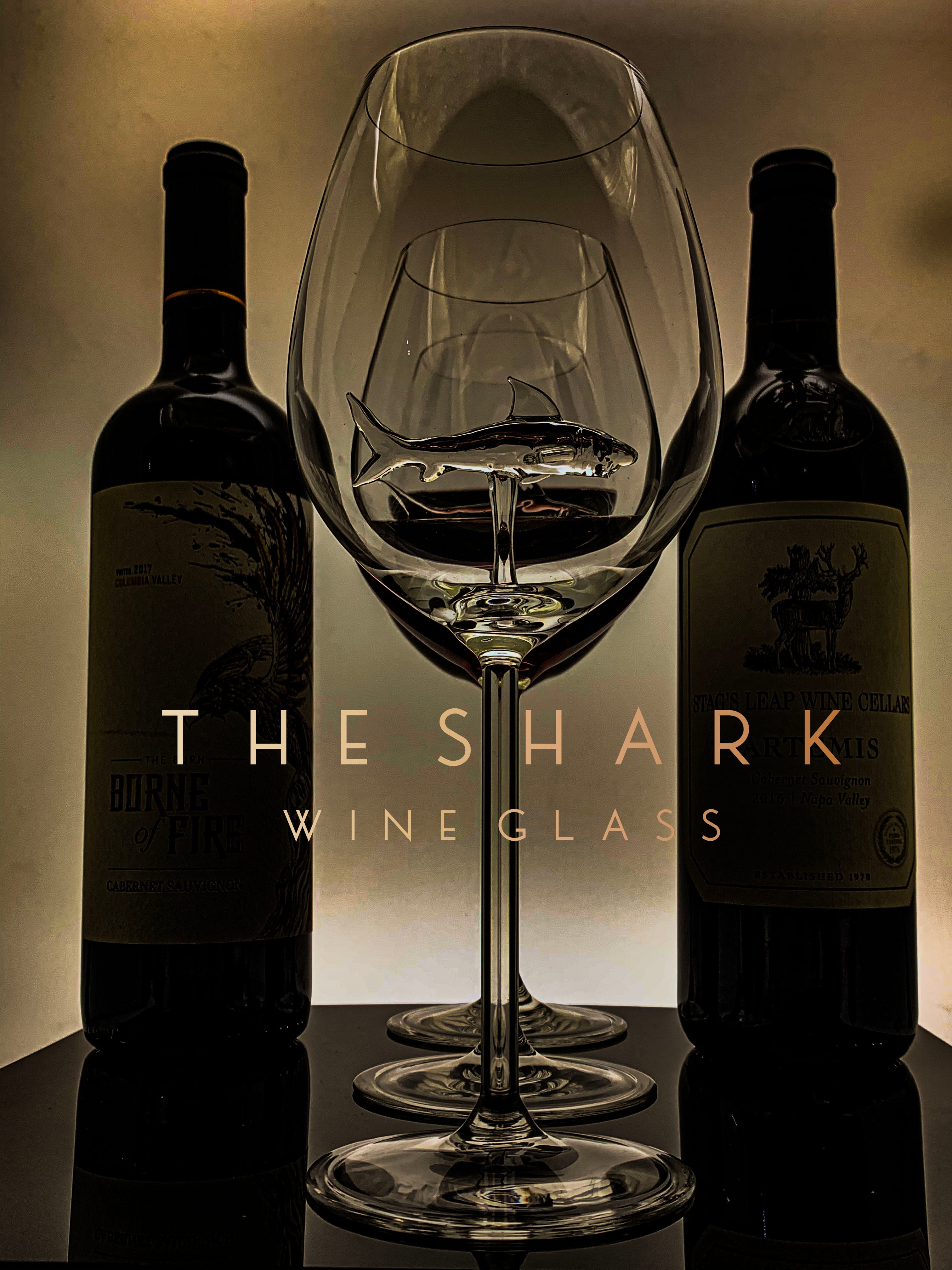 The Shark Wine Glass™ - Featured On Delish.com, HouseBeautiful.com and People.com