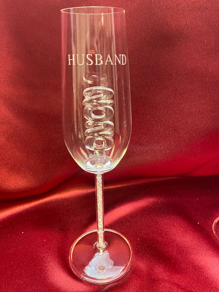 2020 Husband Custom Engraved Champagne Flute