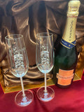 2020 Husband & Wife Custom Engraved Champagne Flute Set