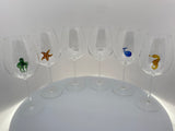 The Shark Wine Glass™ Ocean Collection - Octopus, Sea Horse, Starfish, Sea Turtle, Shark & Whale