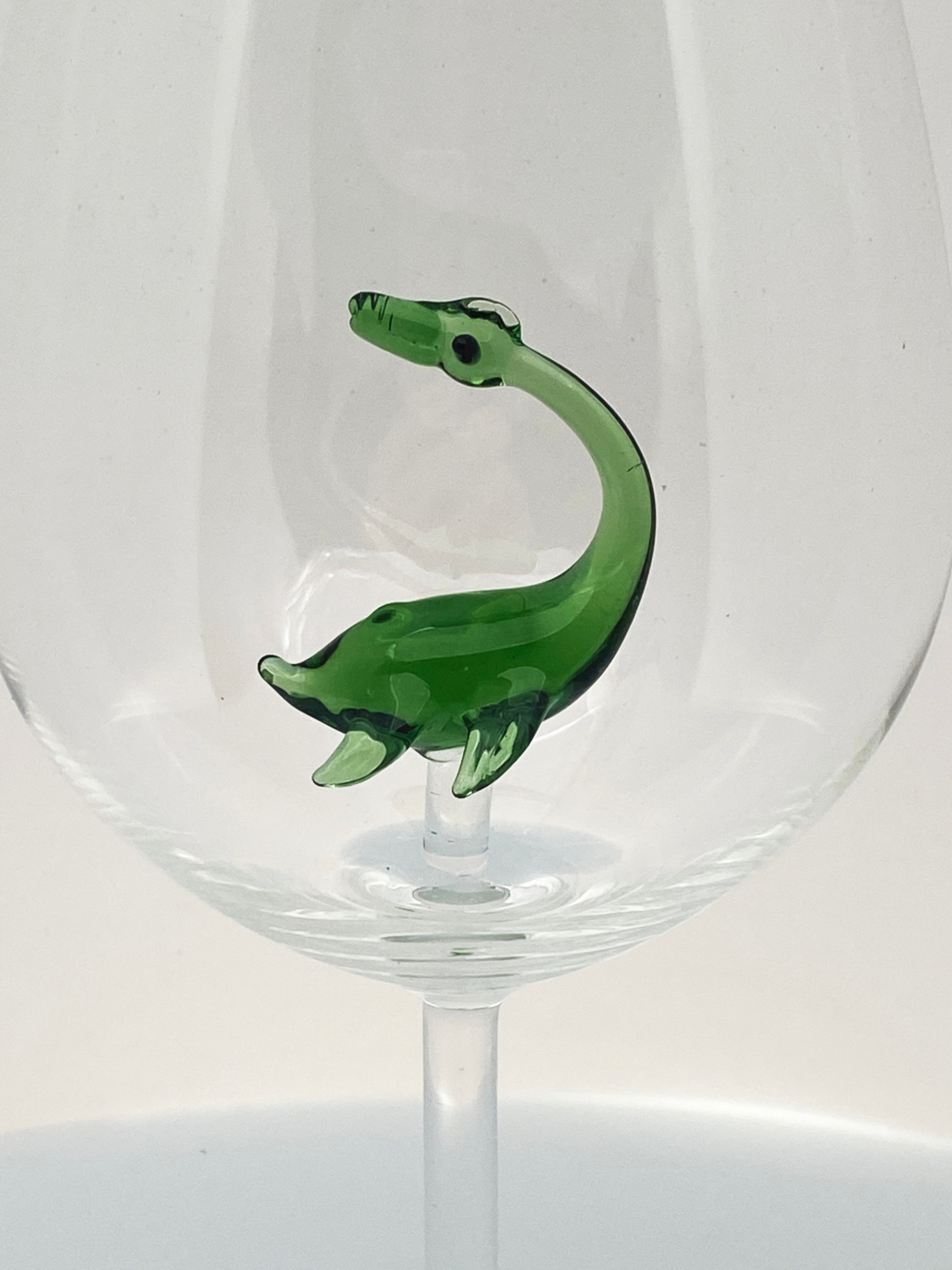 The Green Loch Ness Monster Wine Glass™ - Featured On Delish.com, HouseBeautiful.com