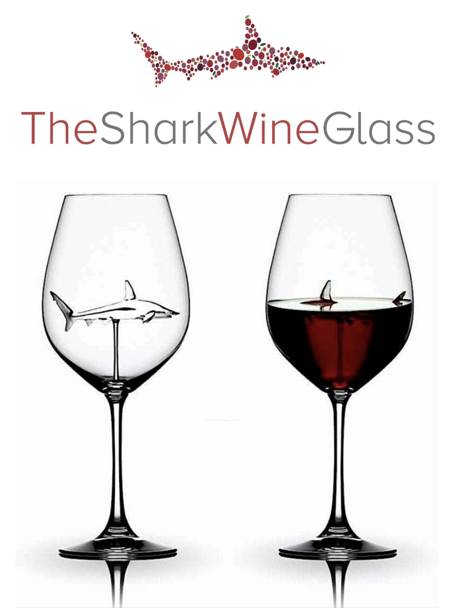 The Shark Wine Glass™ Crystal - Featured On Delish.com, HouseBeautiful.com & People.com