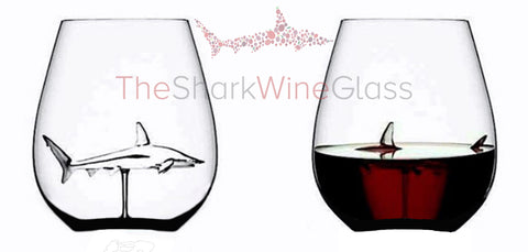 The Stemless Shark Wine Glass™ Crystal Featured On Delish.com, Housebeautiful.com & People.com