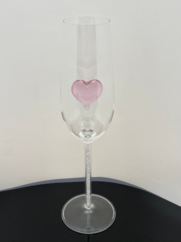 The Heart Champagne Flute™ Embellished with Swarovski Crystals in the Stem - Featured On Delish.com