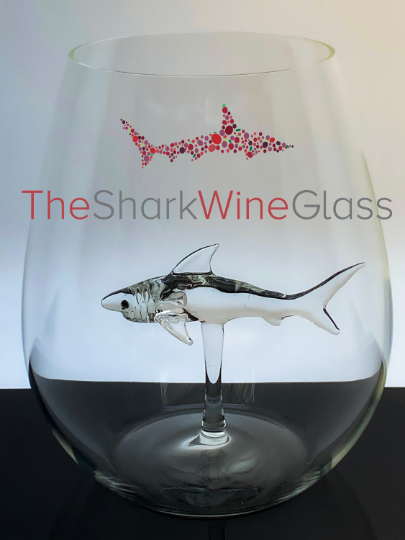 The Shark Stemless Wine Glass™ Ocean Collection - Octopus, Sea Horse, Starfish, Turtle, Shark, Whale