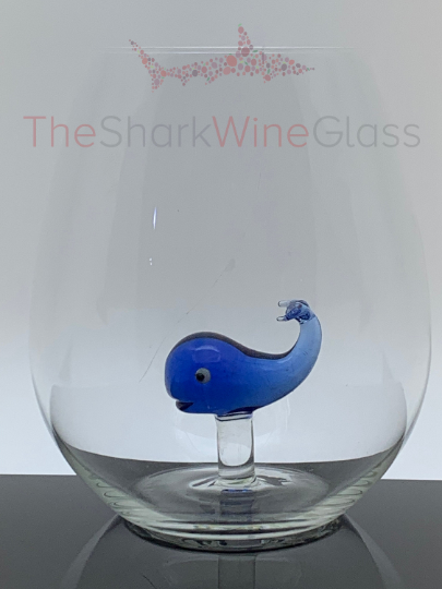 The Shark Stemless Wine Glass™ Ocean Collection - Octopus, Sea Horse, Starfish, Turtle, Shark, Whale